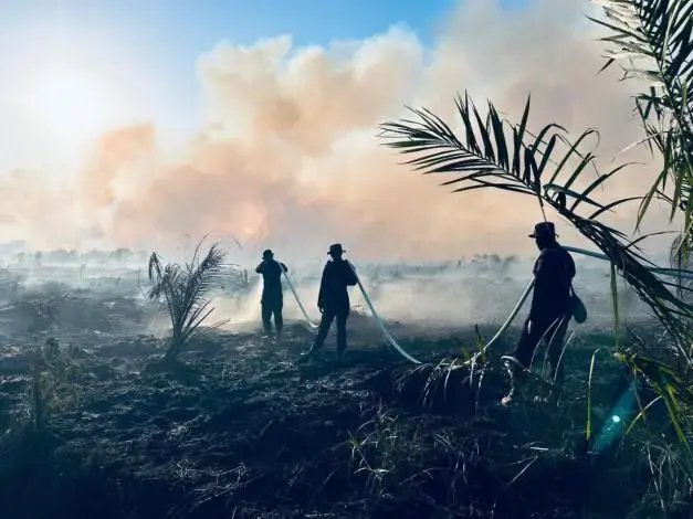 mobile-brigade-unit-deployed-to-help-extinguish-the-wild-fire-in-riau