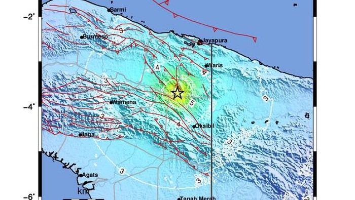 Magnitude 5.1 Earthquake Strikes Keerom, Papua | INP | Indonesian ...