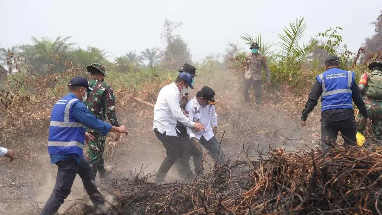 minister-hanif-directly-went-to-riau-to-inspect-land-fire-situation