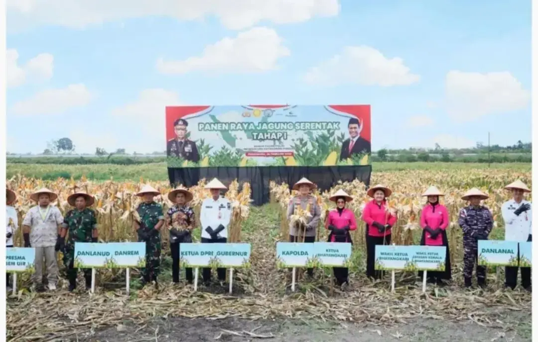 harvesting-15664-tons-of-corn-riau-regional-police-commended-by-the-govt