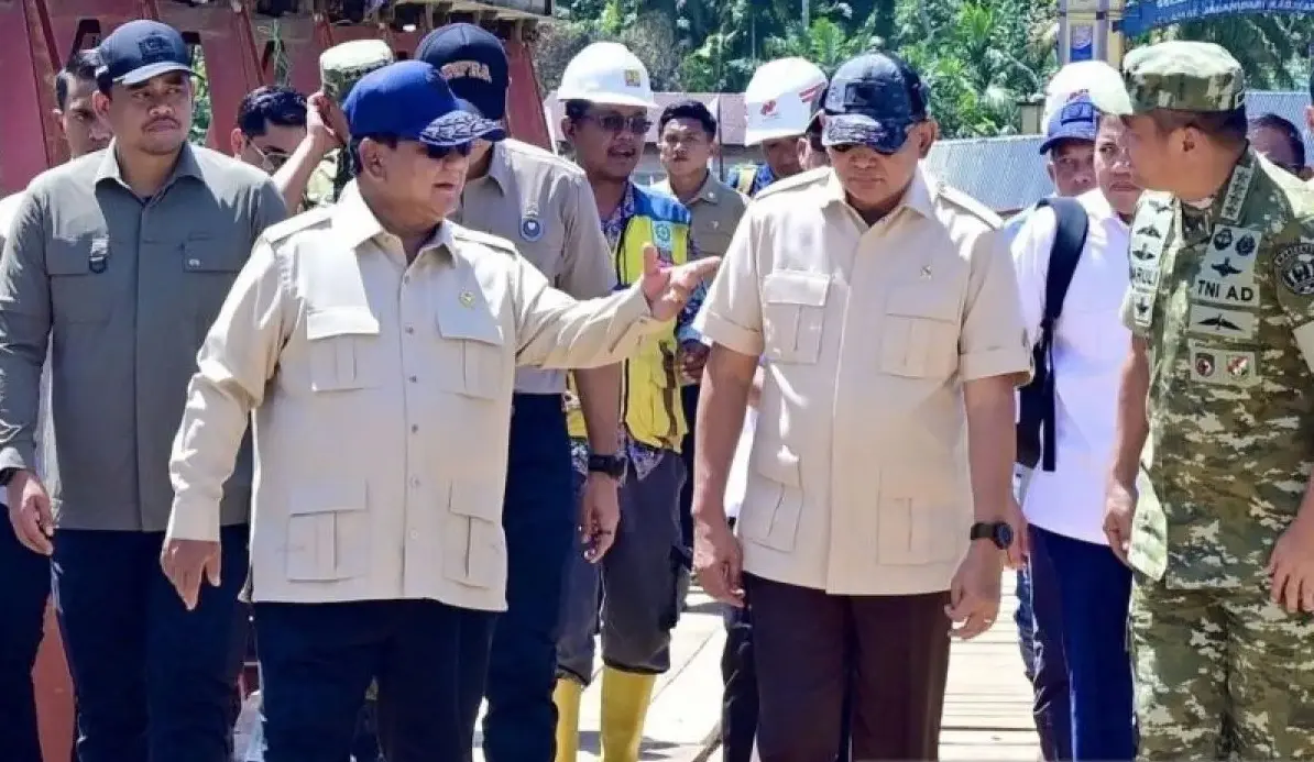President  Prabowo Praises TNI–INP for Post-Disaster Recovery Efforts in South Tapanuli
