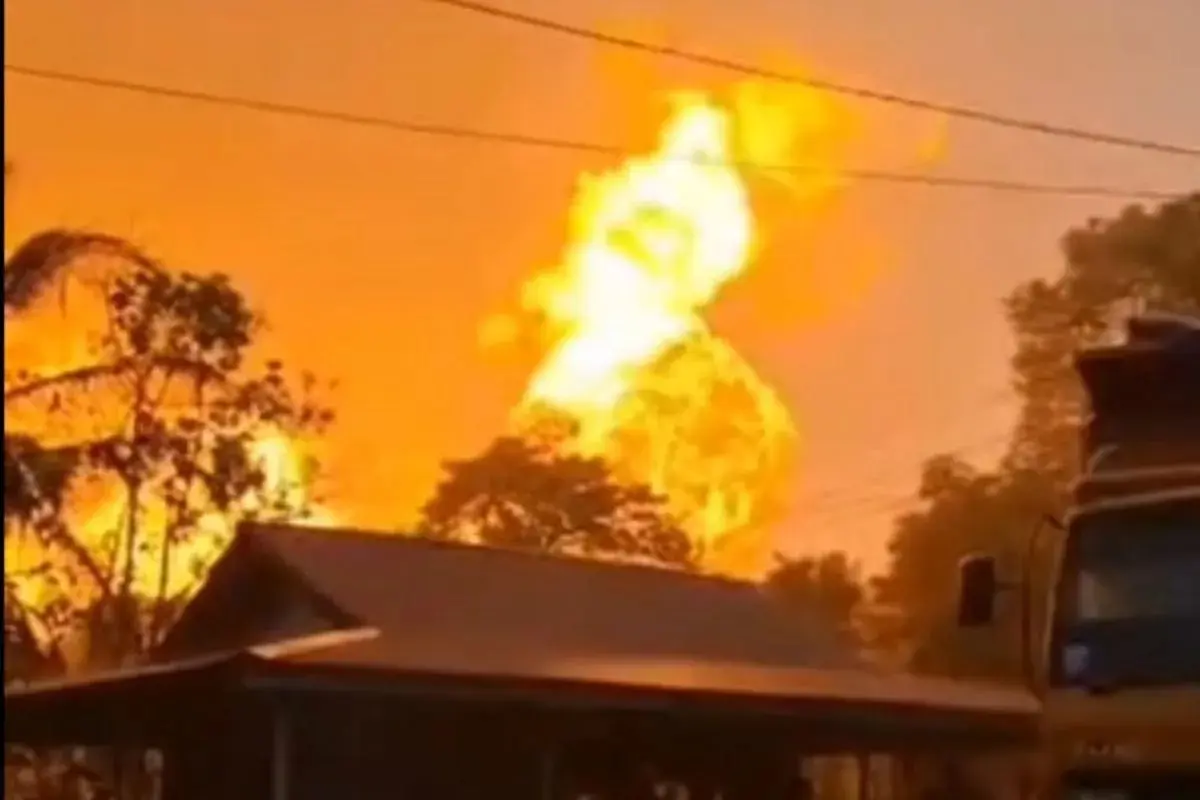 PT TGI Gas Pipeline Explosion Triggers Fire in Riau’s Indragiri Hilir