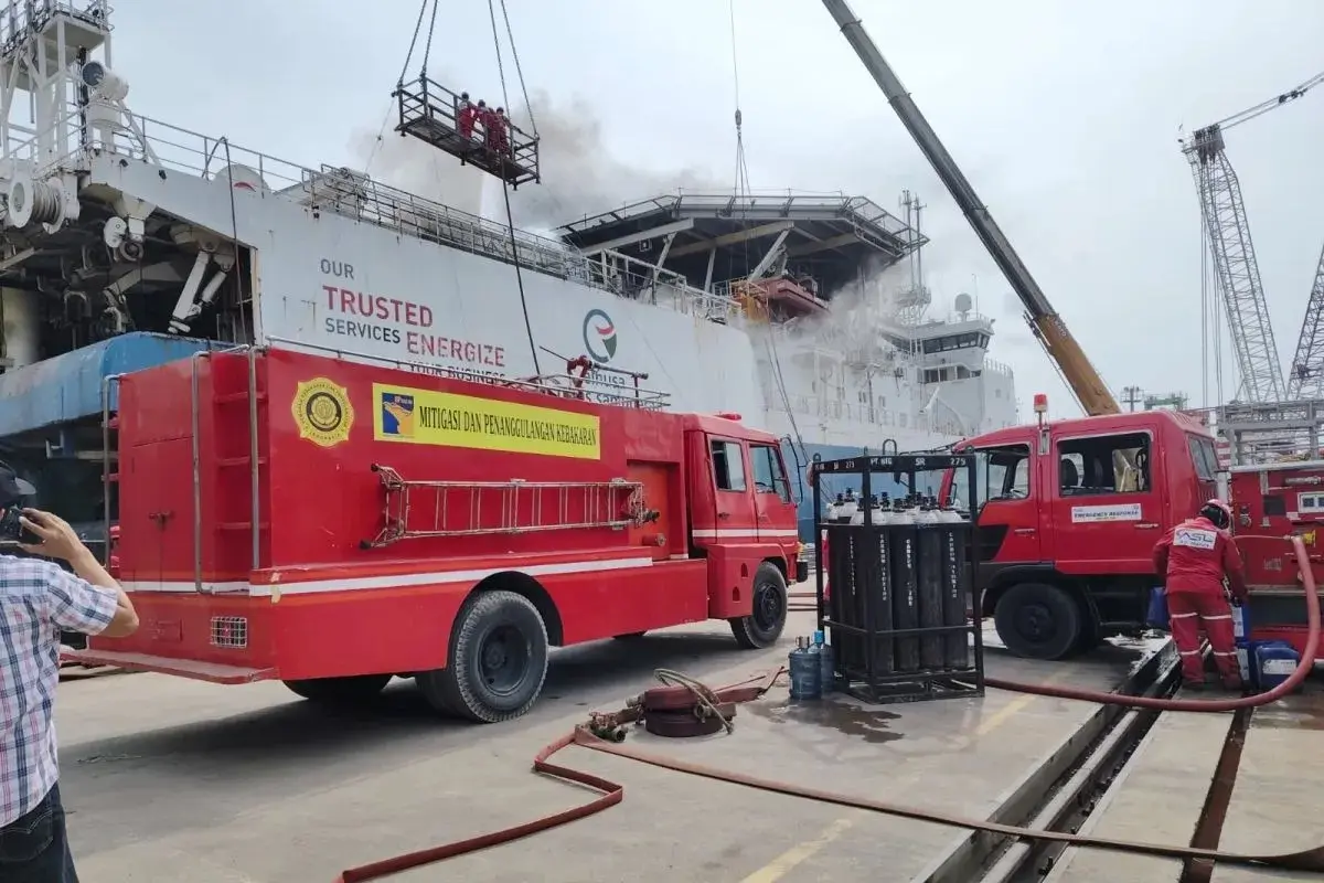 Police Confirm Zero Casualties in Batam Shipyard Fire