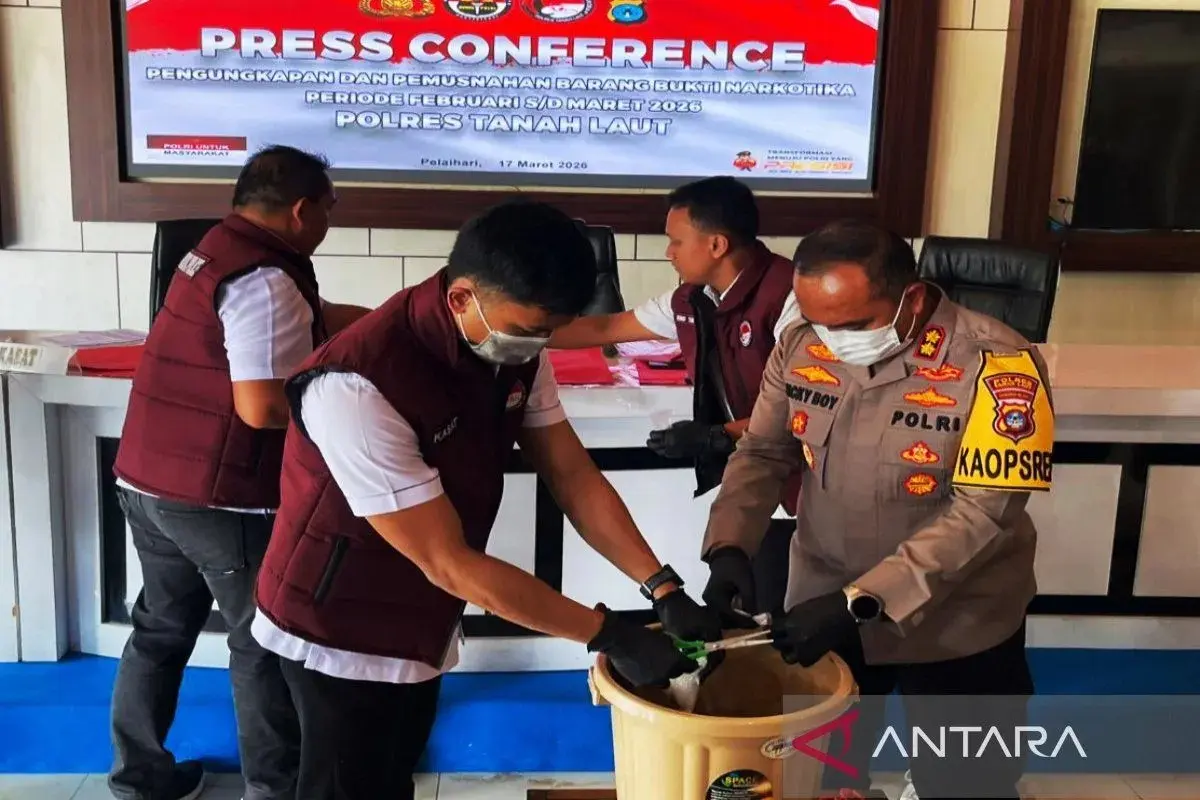 Police Uncovers 14 Drug Criminal Cases in Tanah Laut during Ramadan