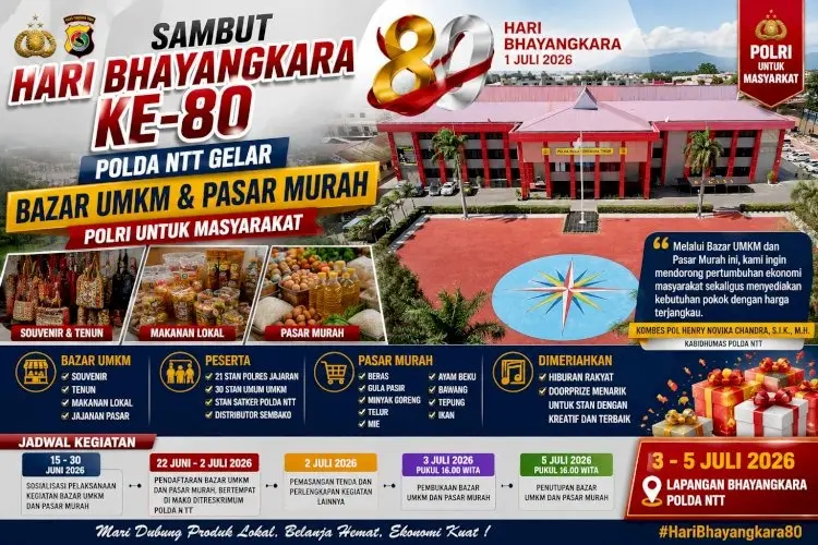 east-nusa-tenggara-police-to-host-smes-bazaar-and-cheap-market-for-bhayangkara-day