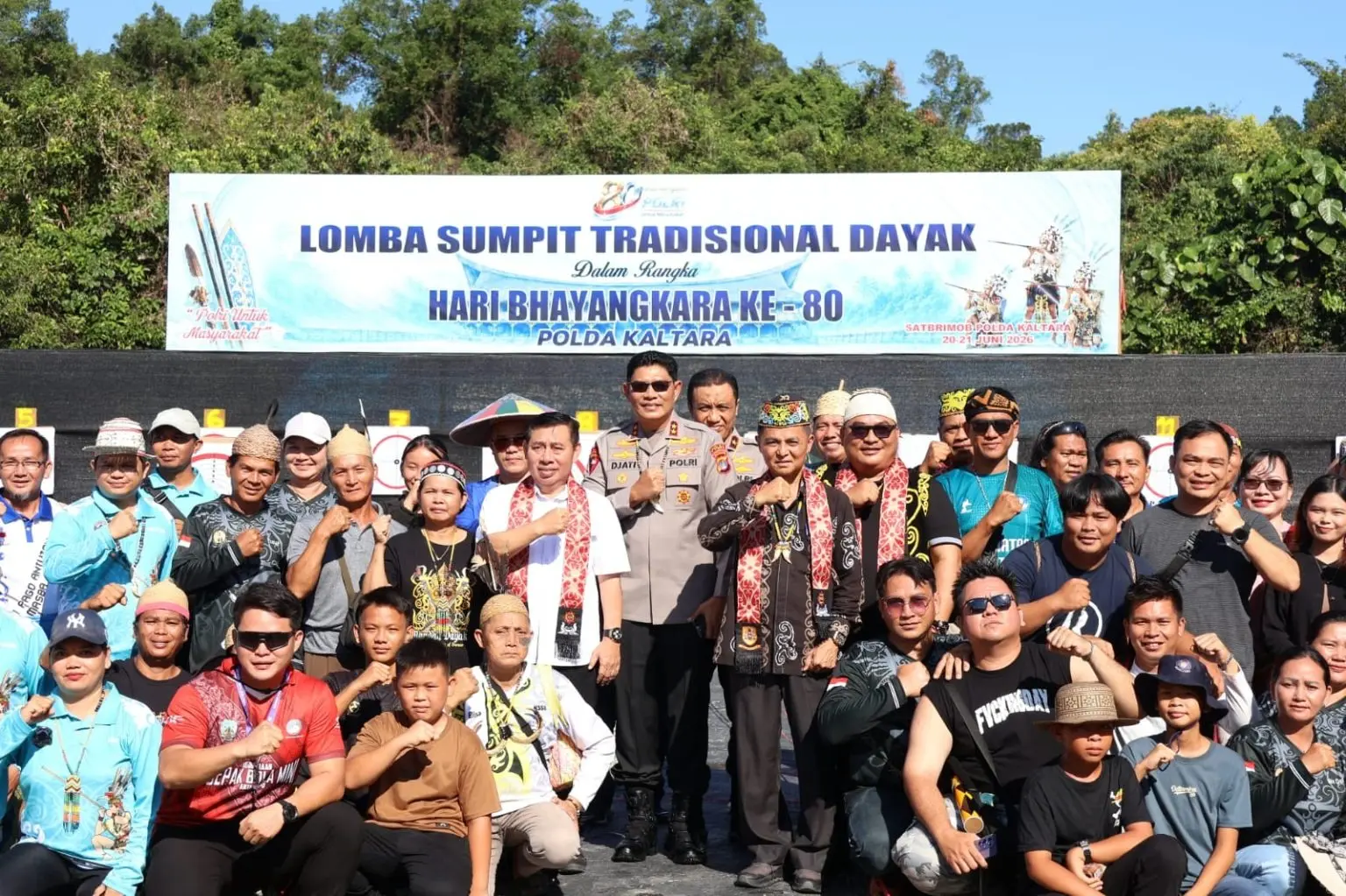 north-kalimantan-police-chief-opens-dayak-blowpipe-competition-for-bhayangkara-day