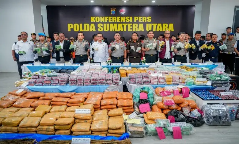 3865-drug-cases-uncovered-following-six-months-drug-operation-in-north-sumatra