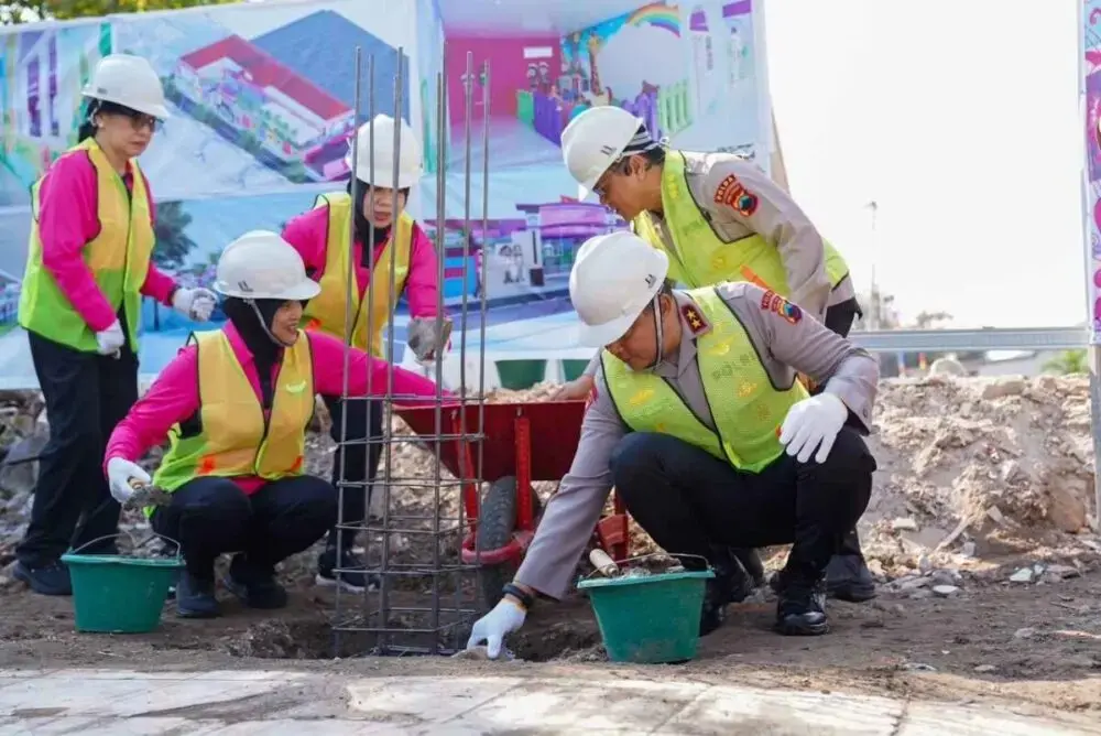 central-java-police-begin-construction-of-new-kindergarten-in-semarang