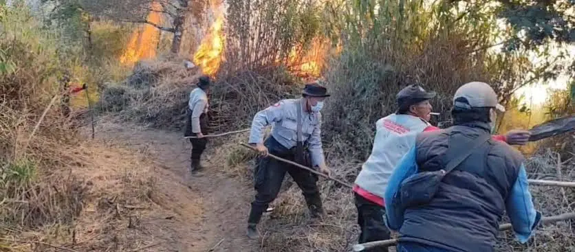 police-support-extinguish-the-mount-semeru-wildfire