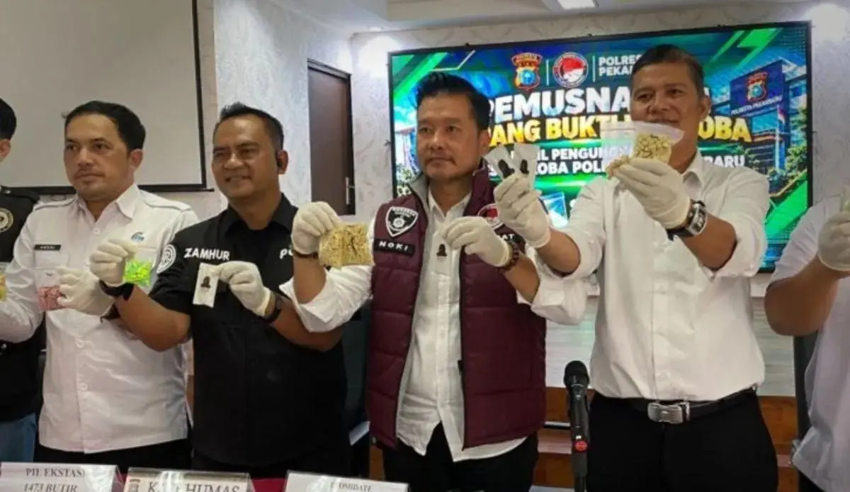 82-cases-of-drug-crimes-uncovered-by-police-from-may-to-september-in-pekanbaru