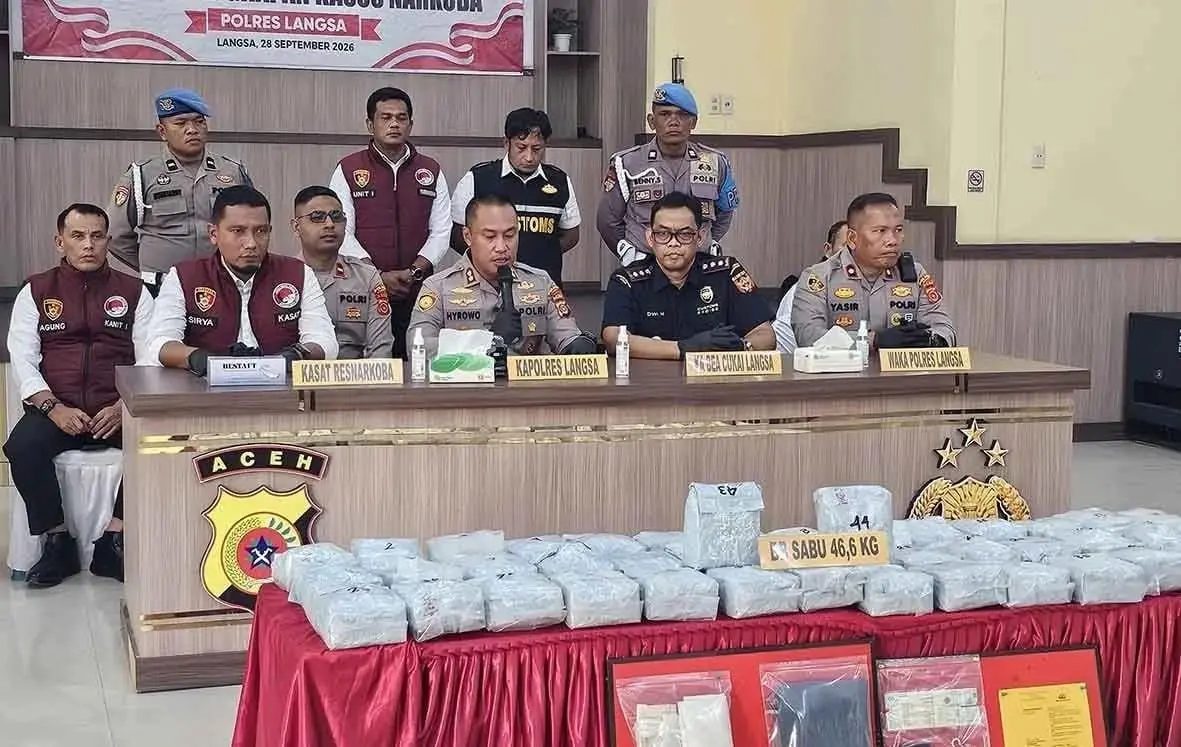 the-traffic-of-466-kg-of-meth-from-malaysia-thwarted-by-police-in-langsa