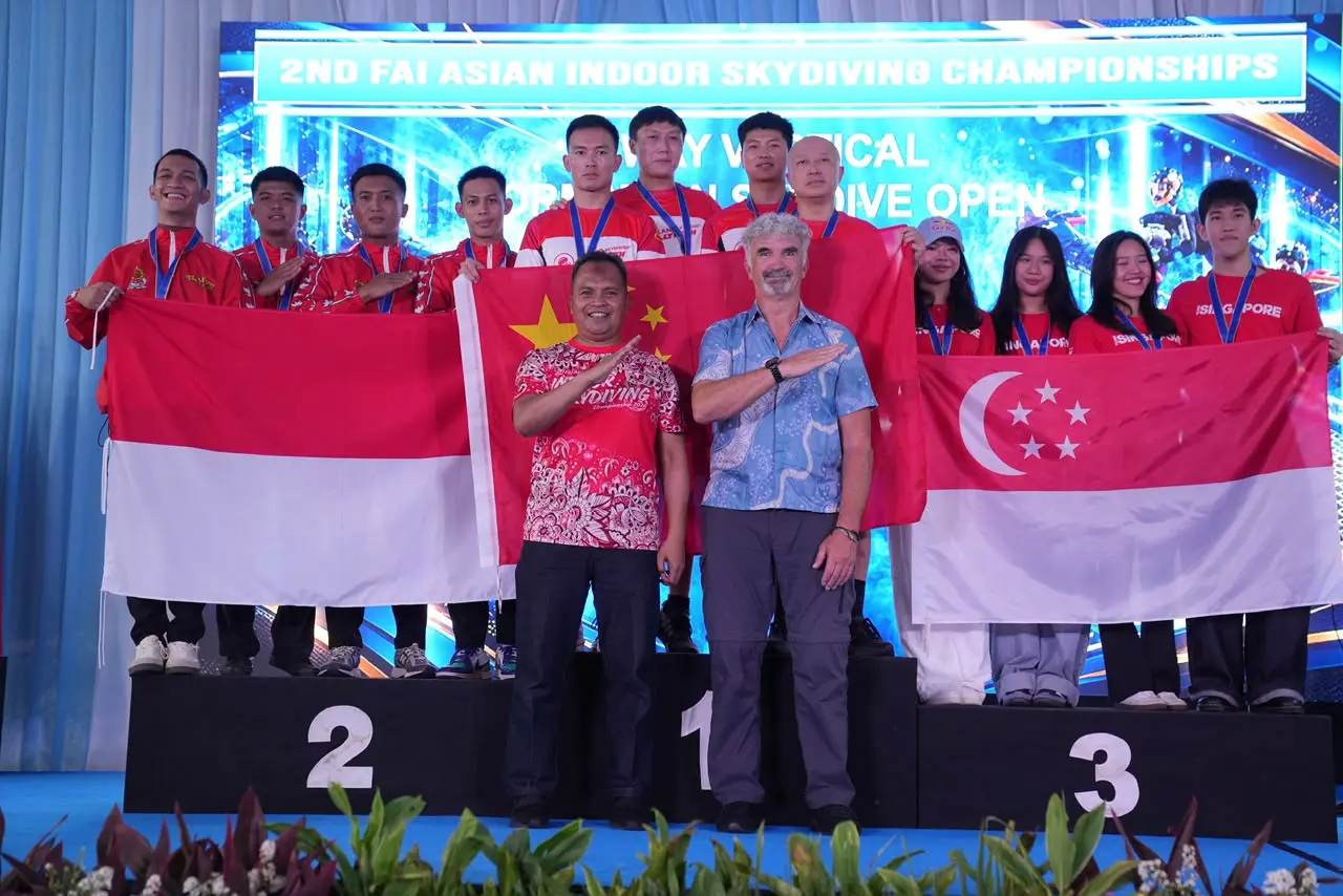 INP Skydiving Team Wins Three Medals at Asian Championships