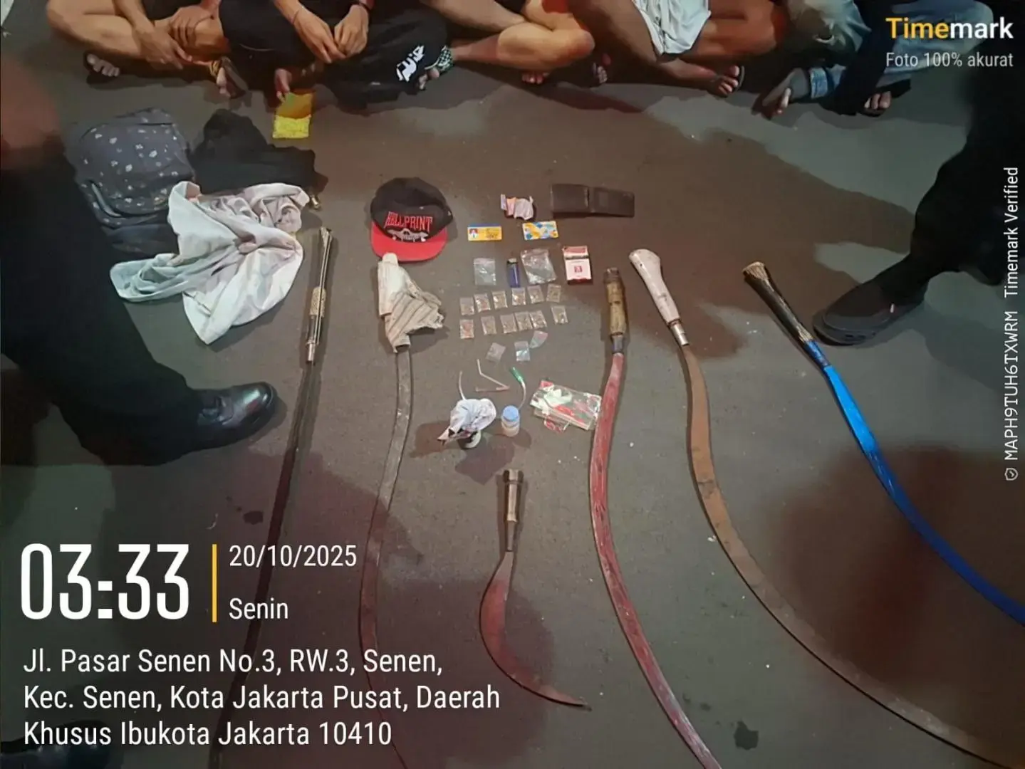 police-thwarts-street-brawls-in-central-jakarta-dangerous-items-confiscated-as-evidence