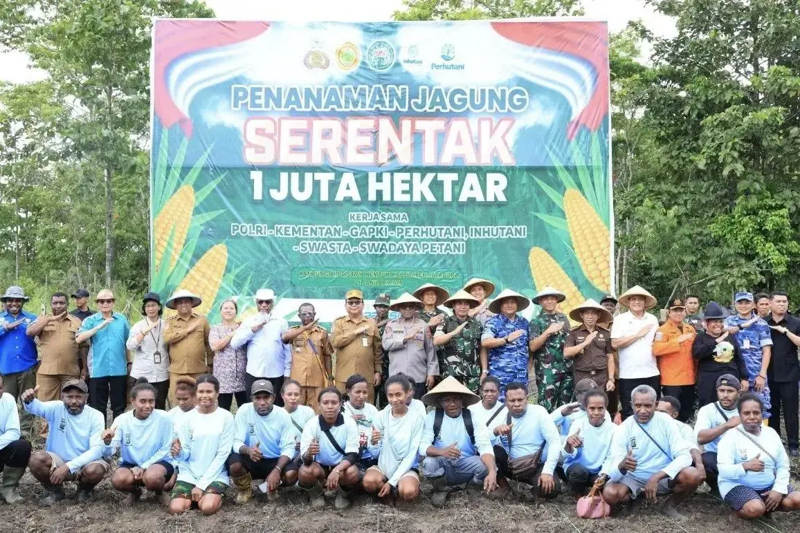 papua-police-to-plant-225-hectares-of-corn-to-support-food-security
