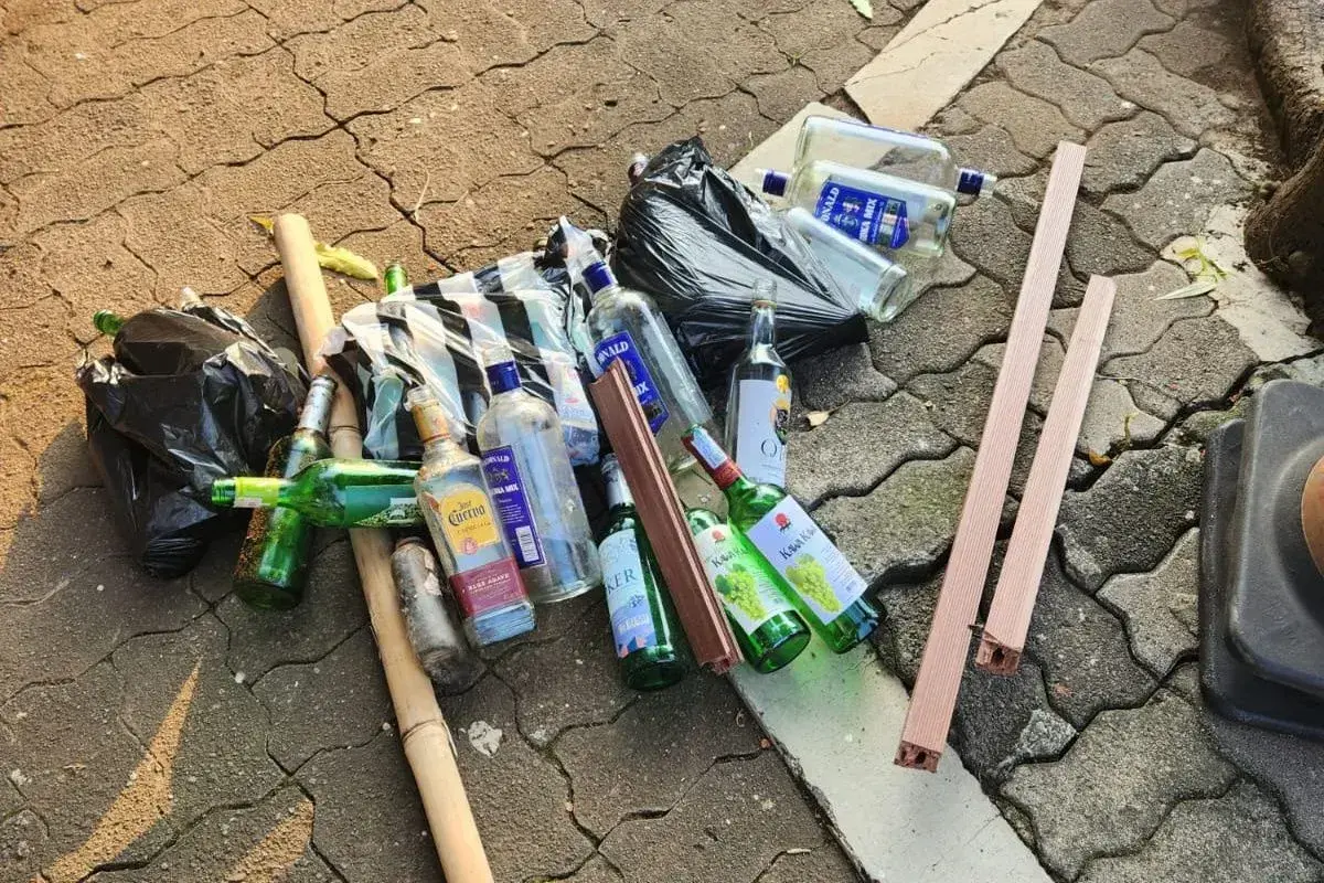police-seized-bottles-and-wooden-planks-prior-on-may-day-rally